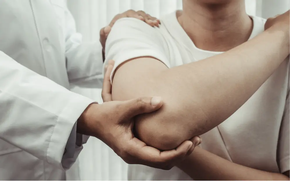 Elbow pain recovery: Work injury rehab. Physical therapy for pain relief & mobility. Our clinic offers personalized care.